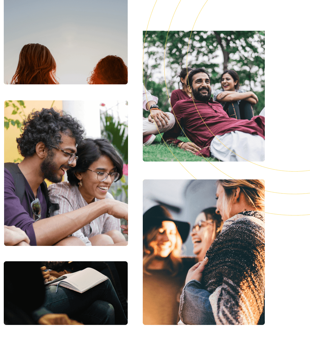 Men and women from different backgrounds